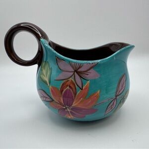 Tracy Porter Vivre Collection Hand Painted Floral Creamer Pitcher